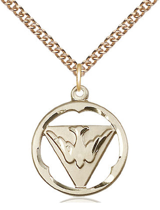 14kt Gold Filled Holy Spirit Medal Religious Jewelry