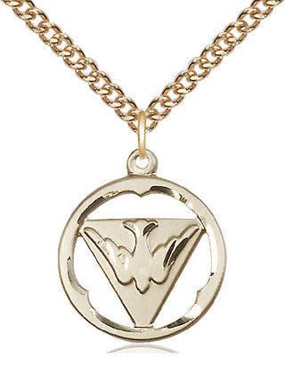 14kt Gold Filled Holy Spirit Medal Religious Jewelry