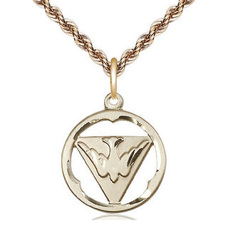 14kt Gold Filled Holy Spirit Medal Religious Jewelry
