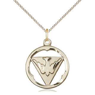 14kt Gold Holy Spirit Medal