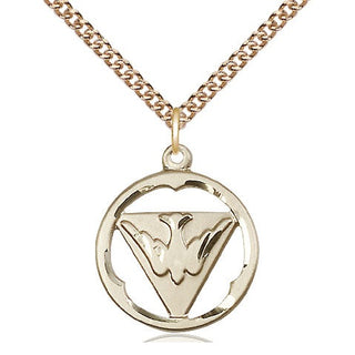 14kt Gold Holy Spirit Medal