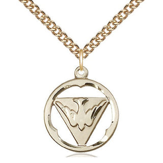 14kt Gold Holy Spirit Medal