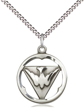 Pewter Holy Spirit Medal Religious Jewelry