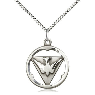 Sterling Silver Holy Spirit Medal Religious Jewelry