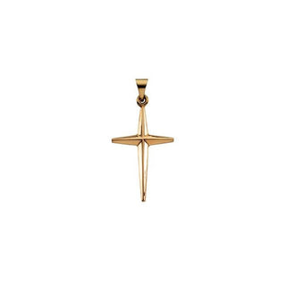 14K Yellow 31x17.5 mm Cross Pendant 