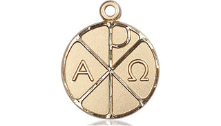 14kt Gold Alpha & Omega Medal