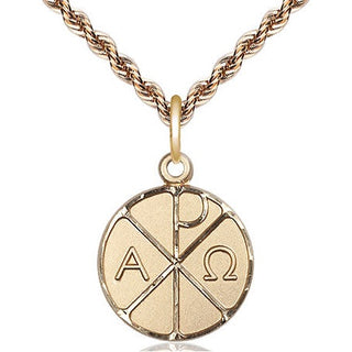 14kt Gold Alpha & Omega Medal