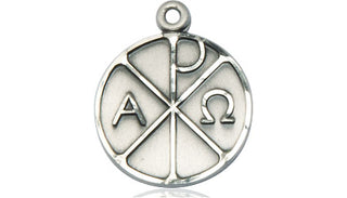 Sterling Silver Alpha & Omega Medal