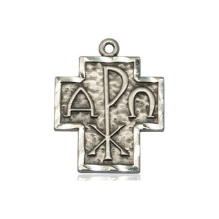 Sterling Silver Alpha & Omega Medal