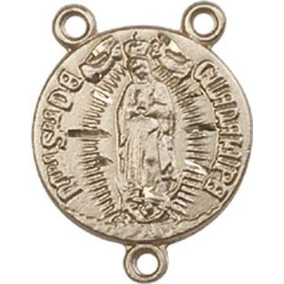14kt Gold Filled Our Lady of Guadalupe Rosary Center Rosary Center
