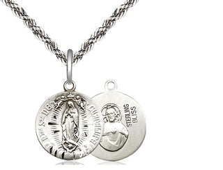 Sterling Silver Our Lady of Guadalupe Medal Religious and Catholic Jewelry