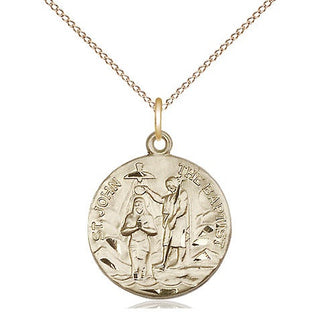 14kt Gold Saint John the Baptist Medal