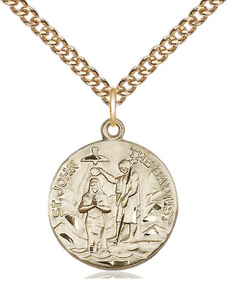 14kt Gold Saint John the Baptist Medal