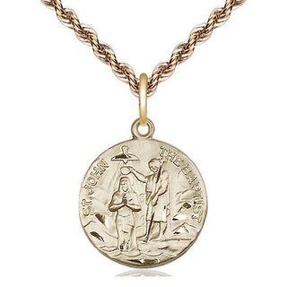 14kt Gold Saint John the Baptist Medal