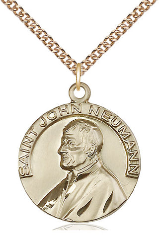 14kt Gold Filled Saint John Neumann Medal Catholic Jewelry