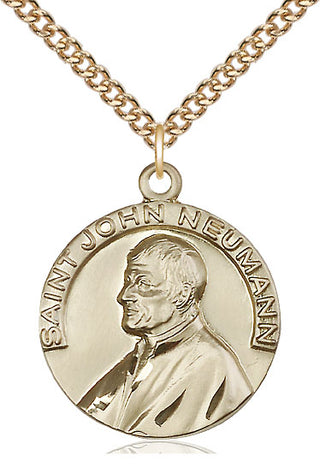 14kt Gold Filled Saint John Neumann Medal Catholic Jewelry