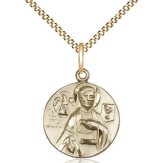 14kt Gold Filled Saint John the Evangelist Medal Religious Jewelry