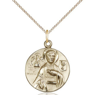 14kt Gold Filled Saint John the Evangelist Medal Religious Jewelry