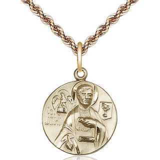 14kt Gold Filled Saint John the Evangelist Medal Religious Jewelry