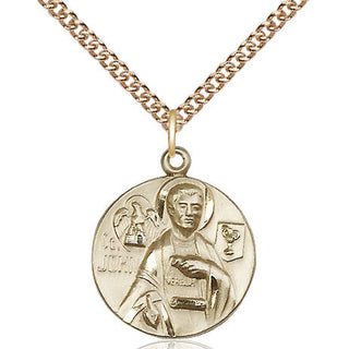 14kt Gold Saint John the Evangelist Medal