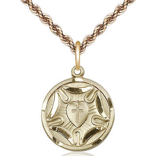 14kt Gold Filled Lutheran Medal Religious Jewelry