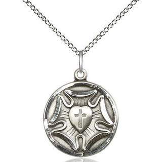 Sterling Silver Lutheran Medal Religious Jewelry