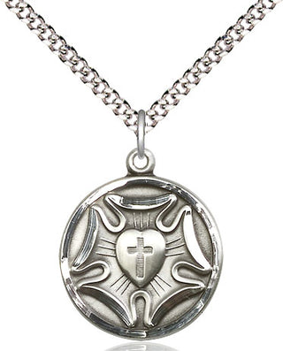 Sterling Silver Lutheran Medal Religious Jewelry