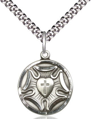 Sterling Silver Lutheran Medal Religious Jewelry
