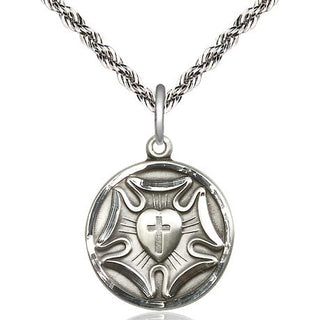Sterling Silver Lutheran Medal Religious Jewelry