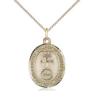 14kt Gold Filled United Church of Christ Medal Religious Jewelry