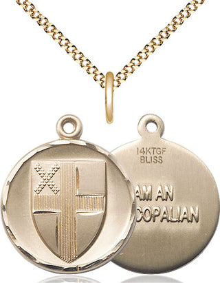 14kt Gold Filled Episcopal Medal Religious Jewelry