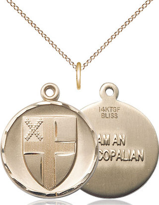 14kt Gold Filled Episcopal Medal Religious Jewelry