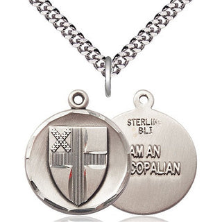 Sterling Silver Episcopal Medal Religious Jewelry