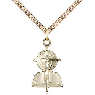 14kt Gold Filled Southern Baptist Medal Religious Jewelry