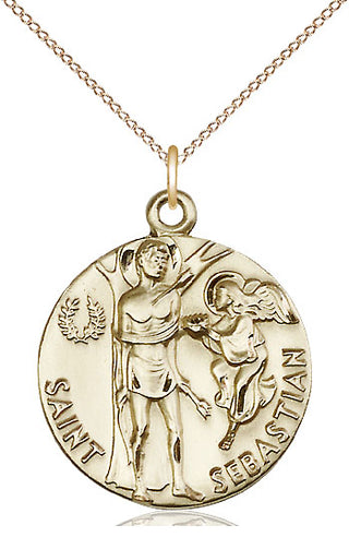 14kt Gold Saint Sebastian Medal