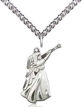 Sterling Silver Guardian Angel Medal Religious Jewelry