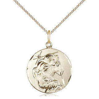 14kt Gold Holy Family Medal