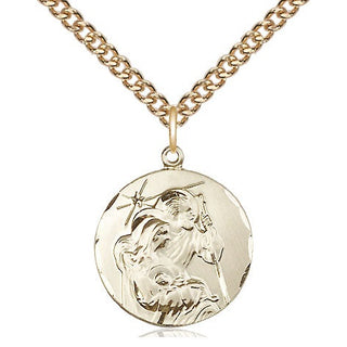 14kt Gold Holy Family Medal