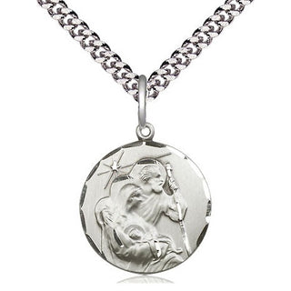 Pewter Holy Family Medal Religious Jewelry