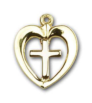 14K Gold Heart / Chalice Pendant