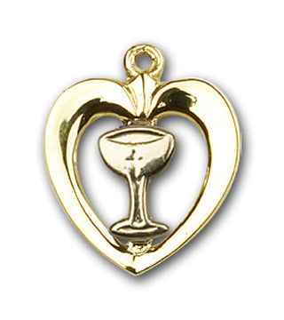 14K Gold Chalice / Heart Pendant