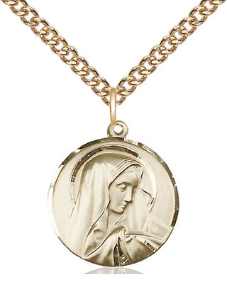 14kt Gold Filled Sorrowful Mother Medal Religious Jewelry