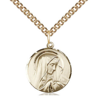 14kt Gold Sorrowful Mother Medal