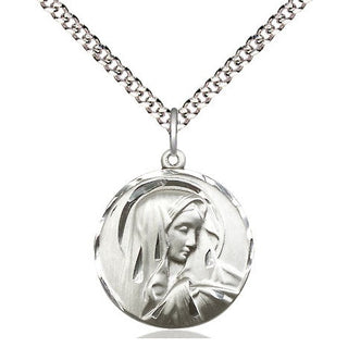 Pewter Sorrowful Mother Medal Religious Jewelry