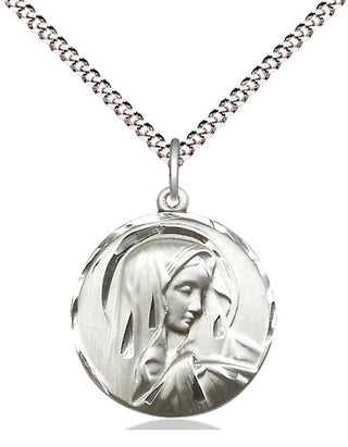 Sterling Silver Sorrowful Mother Medal Religious Jewelry