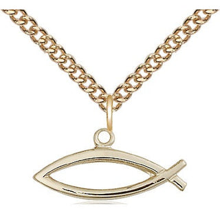 14kt Gold Fish Medal