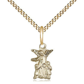 14kt Gold Filled Guardian Angel Medal Religious and Catholic Jewelry