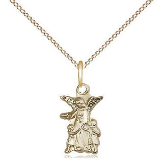 14kt Gold Guardian Angel Medal