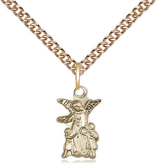 14kt Gold Guardian Angel Medal