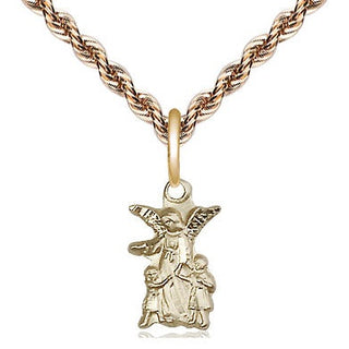 14kt Gold Guardian Angel Medal